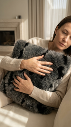EMPERADOR FAUX LEOPARD FUR CUSHION