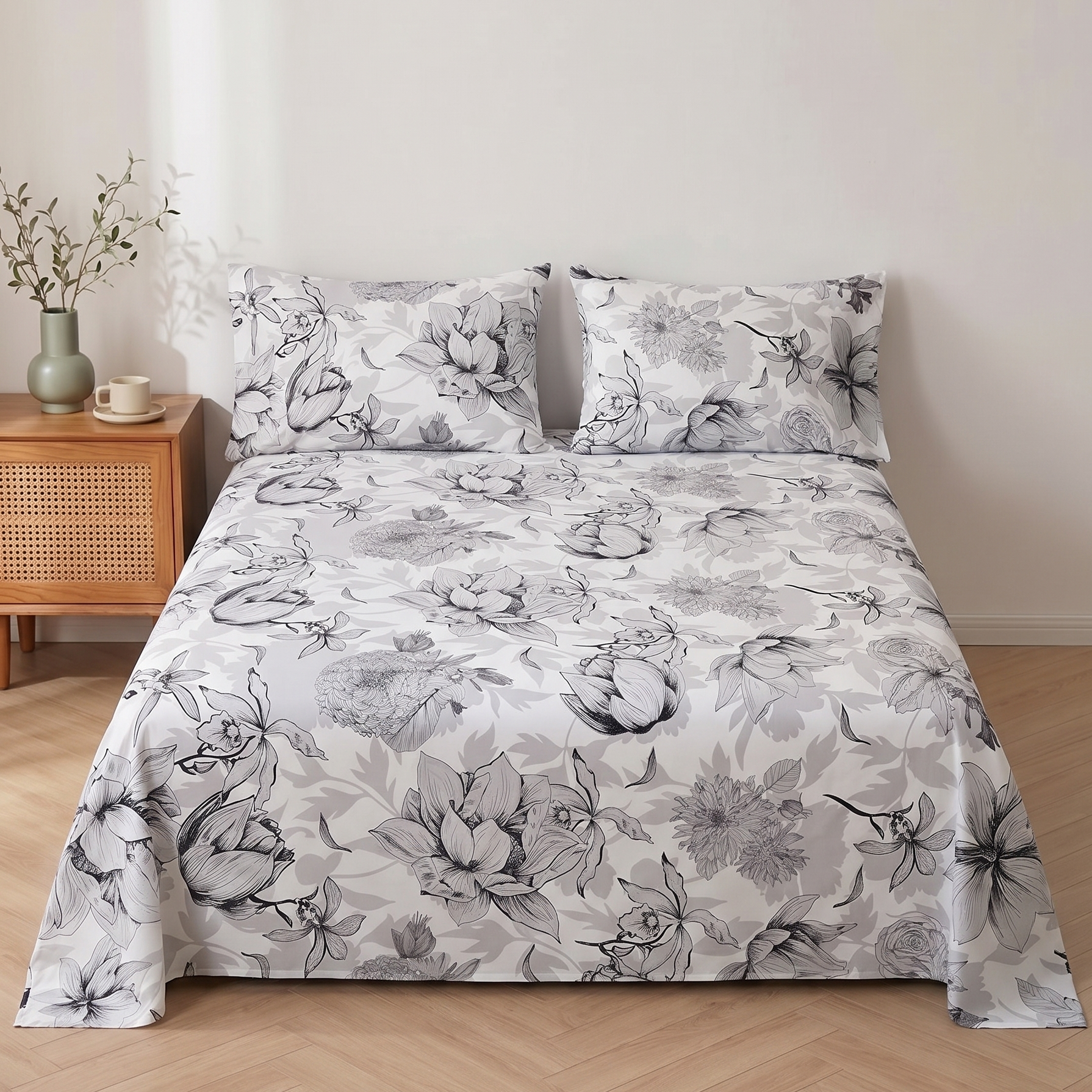 300 TC PRINTED BEDSHEET SET