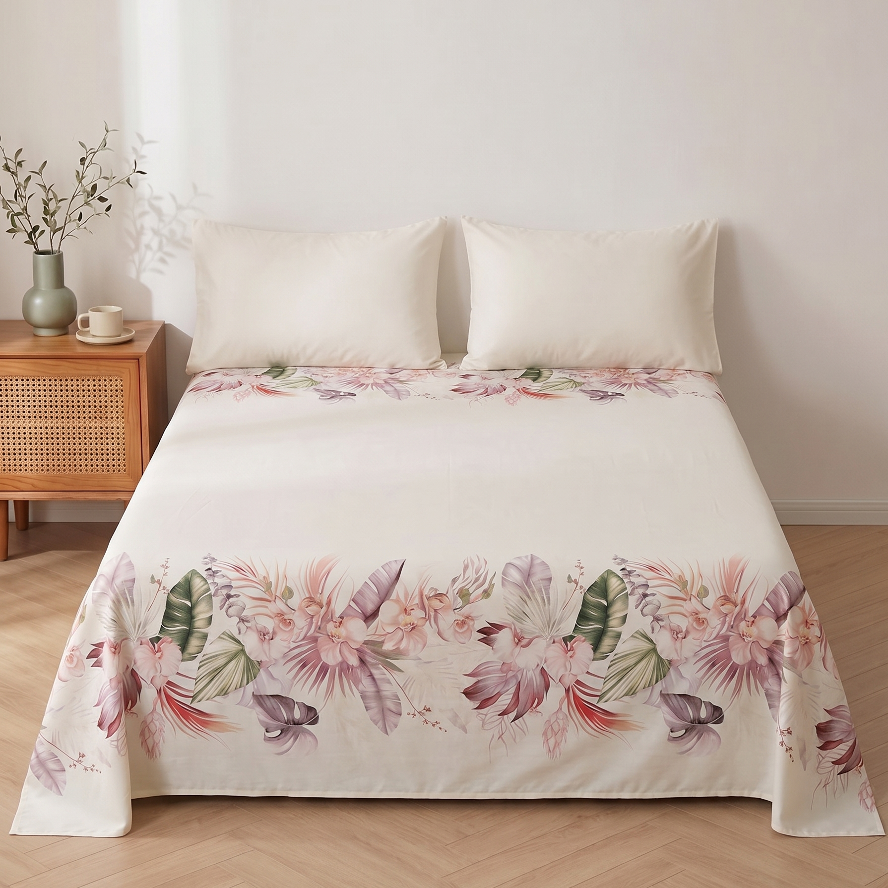 300 TC PRINTED BEDSHEET SET