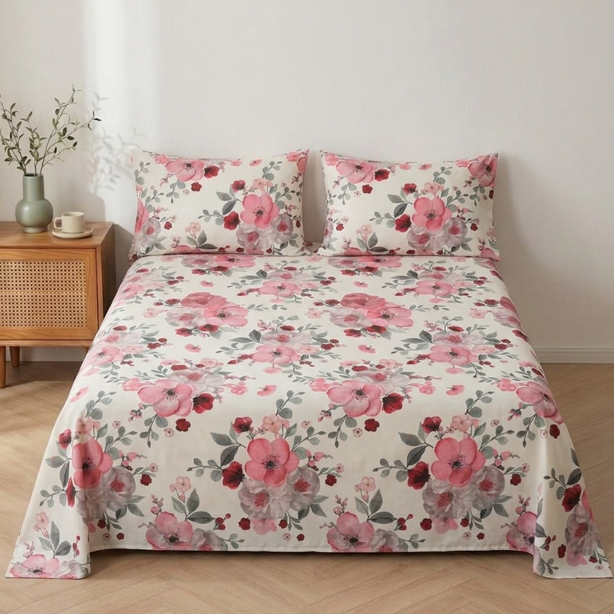 300 TC PRINTED BEDSHEET SET