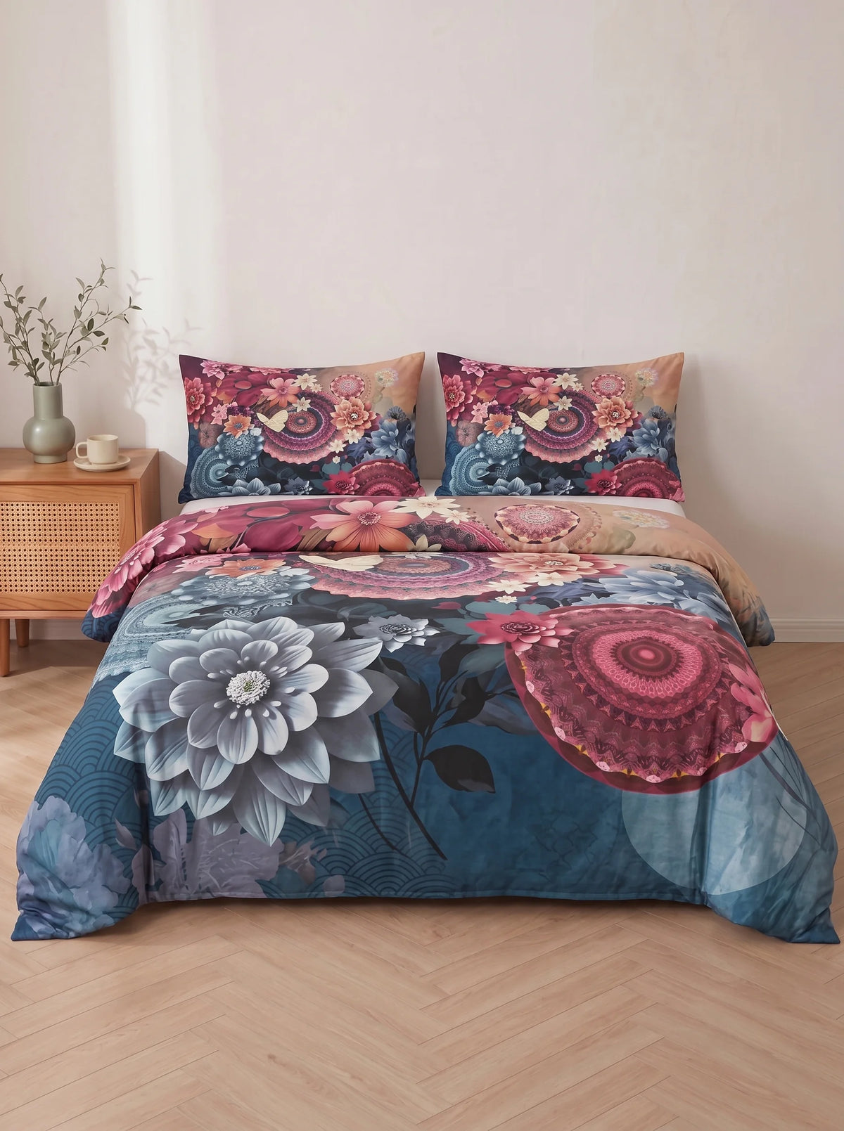 TC 300 PRINTED DUVET COVER SET