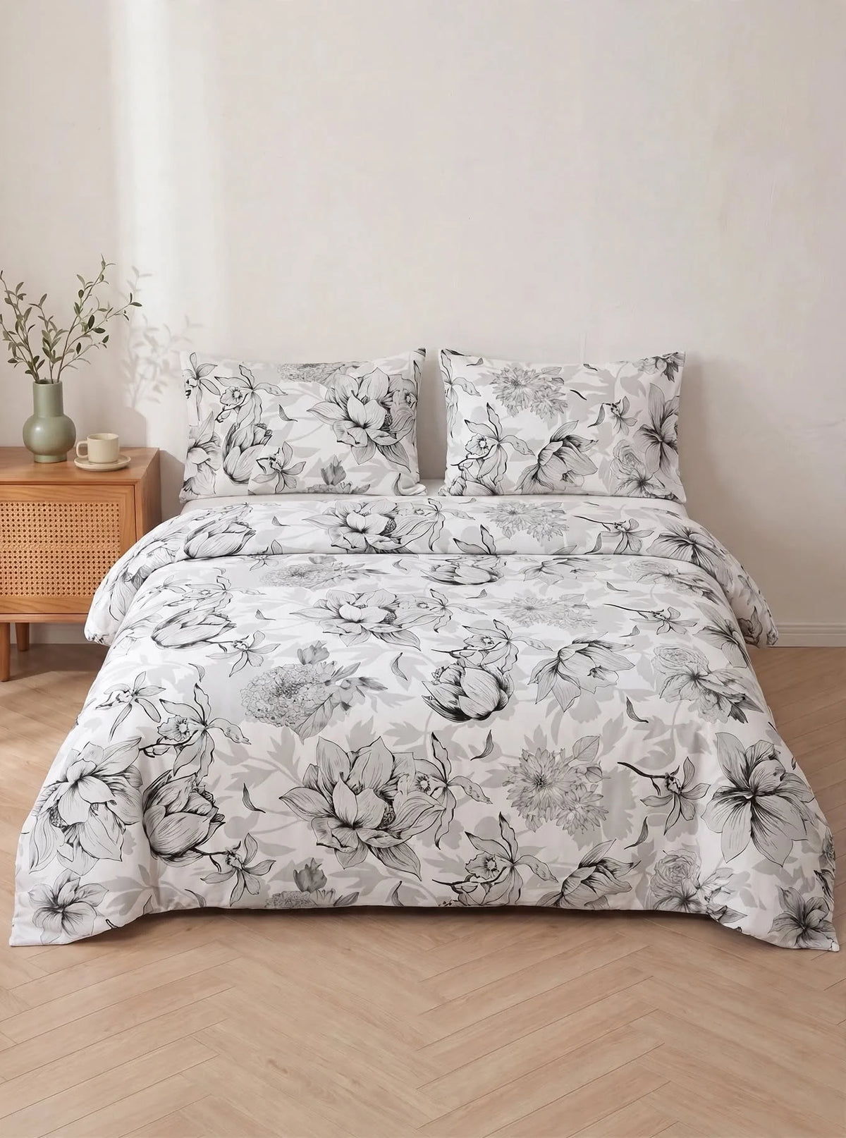 TC 300 PRINTED DUVET COVER SET