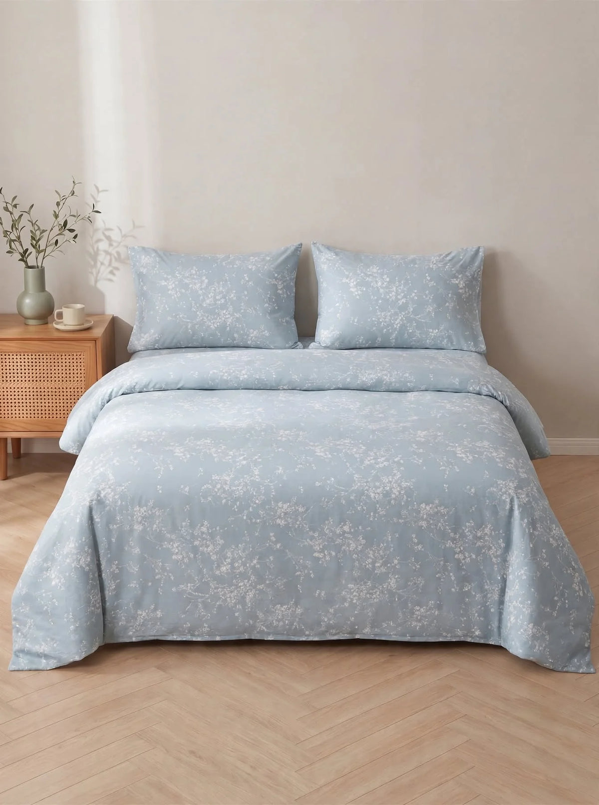 TC 300 PRINTED DUVET COVER SET